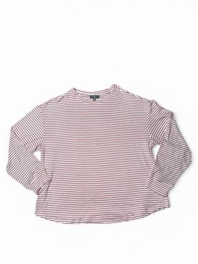 LOFT Red & White Striped Sleep Top